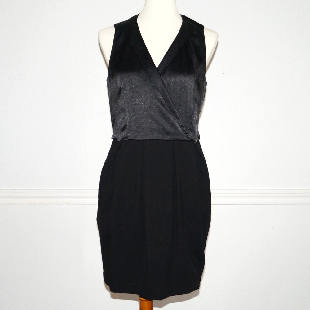 Armani Exchange Black Tuxedo Collar Cocktail Dress